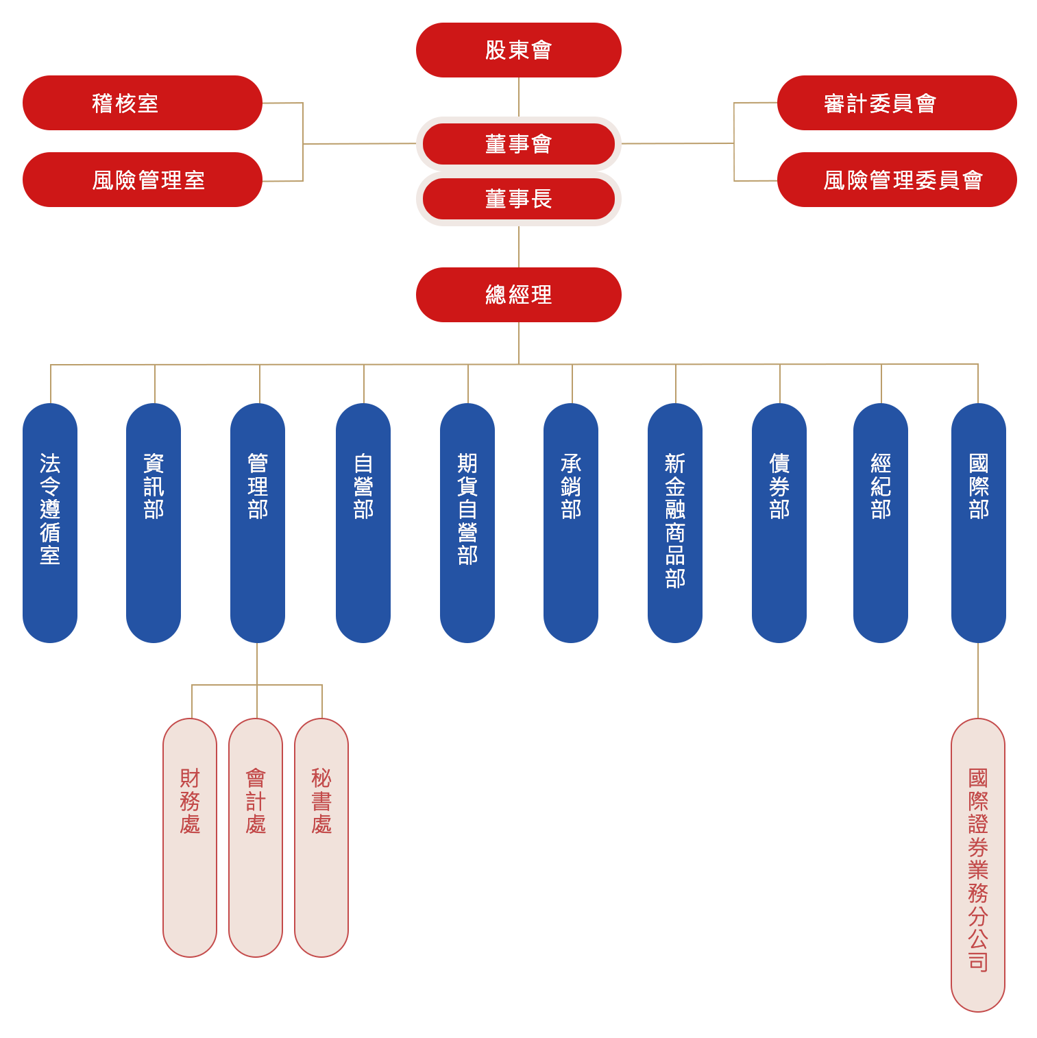 風險管理的組織架構圖